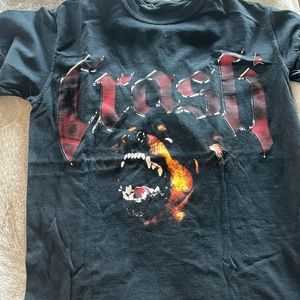 vintage crash T-shirt with Doberman pincher. Size small to medium